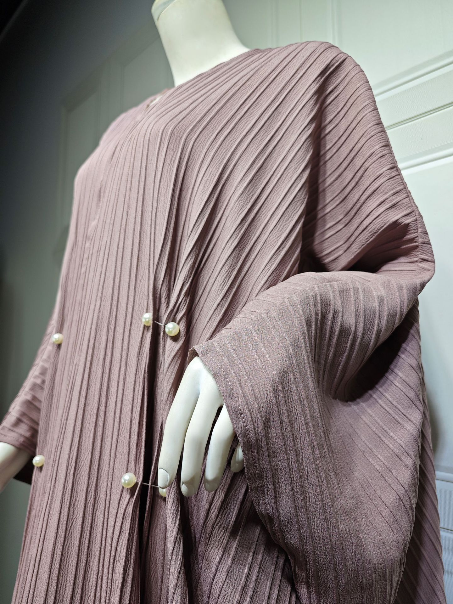 Muslim Women's Wear Modest Modern Fashion Turkish Striped Casual Plus Size Abaya Cardigan Robe - Image 9