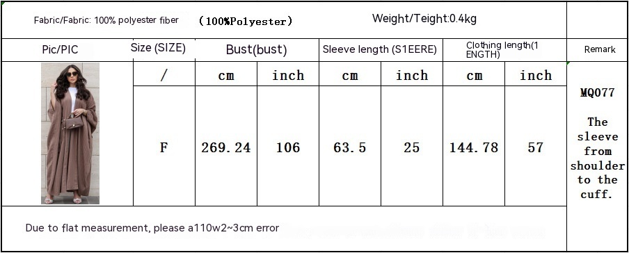 Muslim Women's Wear Modest Modern Fashion Turkish Striped Casual Plus Size Abaya Cardigan Robe - Image 4